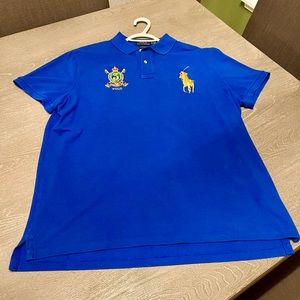 Royal Blue Polo by Ralph Lauren Big Gold Pony XL Custom slim fit